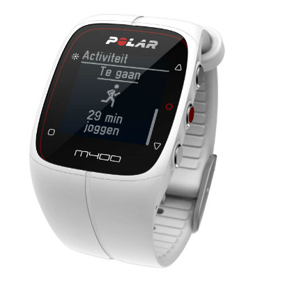 Polar M400 HRM sports watch with GPS white  POLARM400HRMW